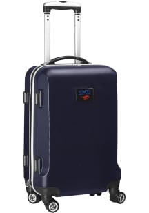SMU Mustangs Navy Blue 20 Hard Shell Carry On Luggage