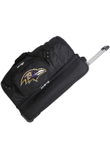 Baltimore Ravens Black 27 Rolling Duffel Luggage