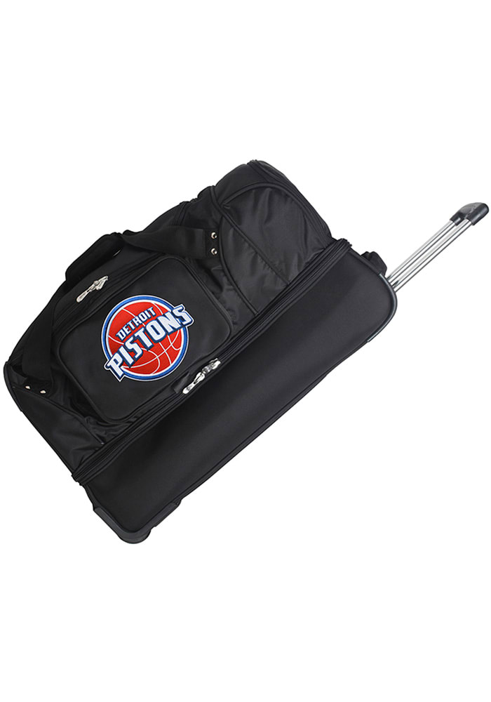Detroit Pistons Black 27 Rolling Duffel Luggage