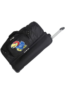Kansas Jayhawks Black 27 Rolling Duffel Luggage