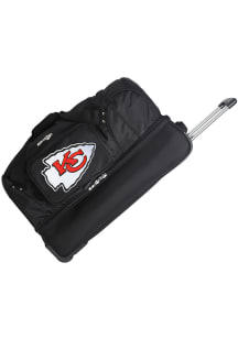 Kansas City Chiefs Black 27 Rolling Duffel Luggage