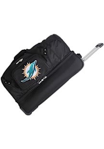 Miami Dolphins Black 27 Rolling Duffel Luggage
