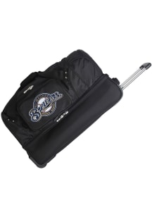 Milwaukee Brewers Black 27 Rolling Duffel Luggage