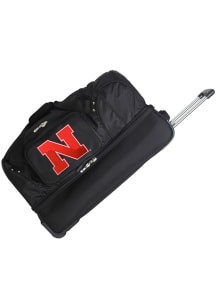 Nebraska Cornhuskers Black 27 Rolling Duffel Luggage