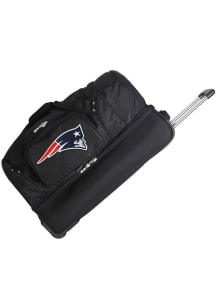 New England Patriots Black 27 Rolling Duffel Luggage