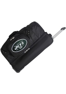 New York Jets Black 27 Rolling Duffel Luggage
