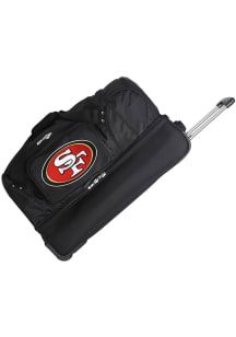 San Francisco 49ers Black 27 Rolling Duffel Luggage