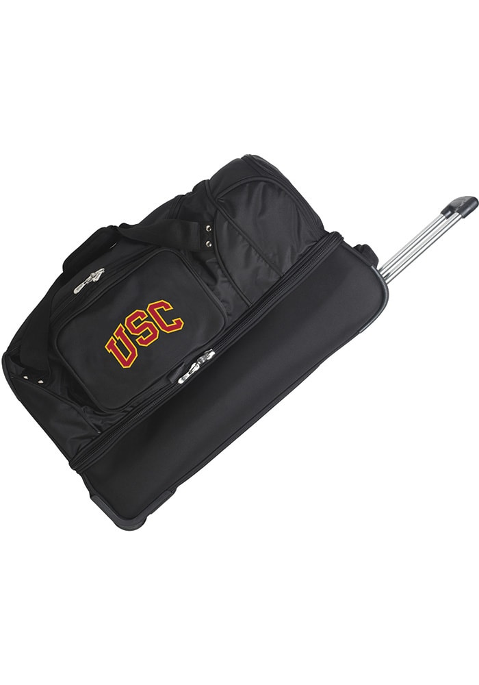 USC Trojans Black 27 Rolling Duffel Luggage