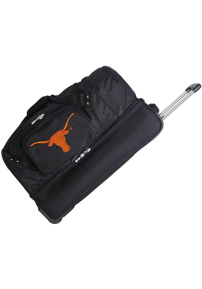Texas Longhorns Black 27 Rolling Duffel Luggage