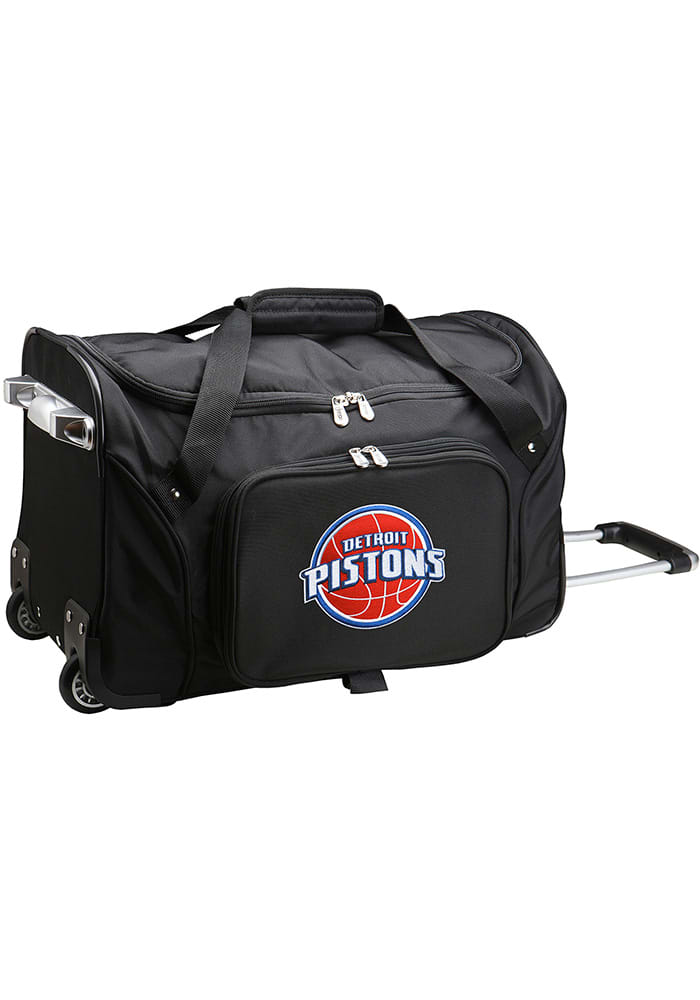 Detroit Pistons Black 22 Rolling Duffel Luggage