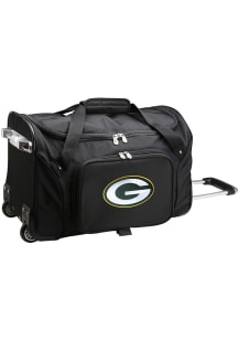 Green Bay Packers Black 22 Rolling Duffel Luggage