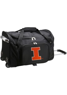 Illinois Fighting Illini Black 22 Rolling Duffel Luggage
