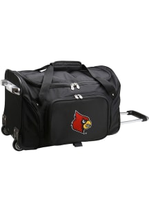 Louisville Cardinals Black 22 Rolling Duffel Luggage