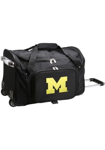 Michigan Wolverines Black 22 Rolling Duffel Luggage