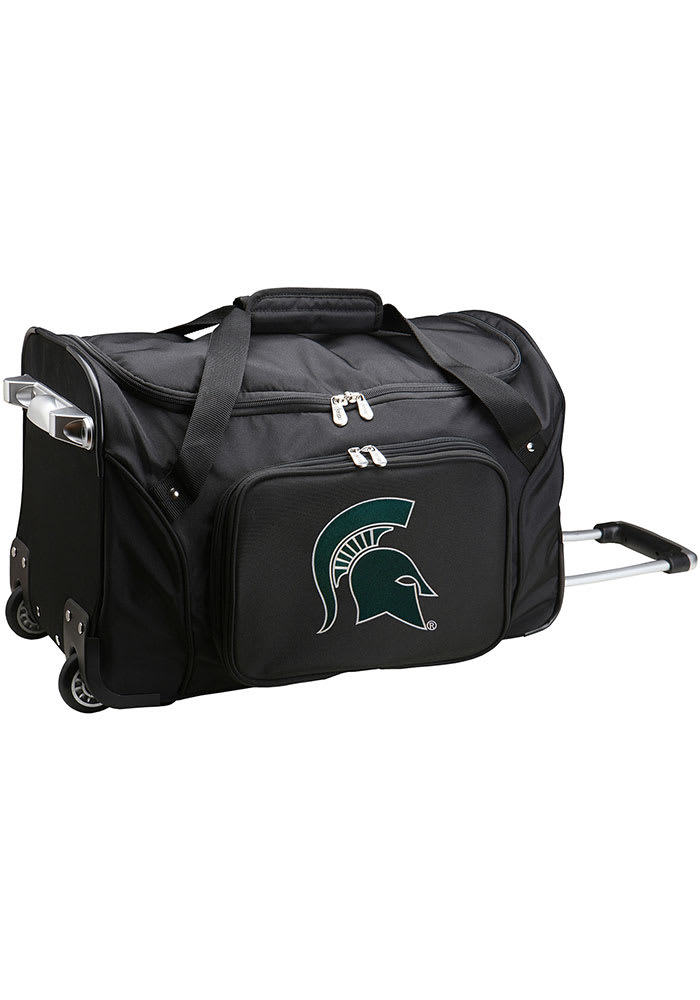 Michigan State Spartans Black 22 Rolling Duffel Luggage