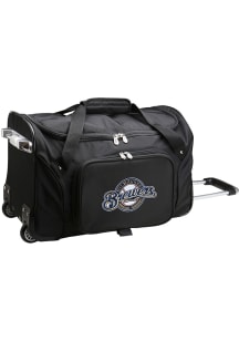 Milwaukee Brewers Black 22 Rolling Duffel Luggage