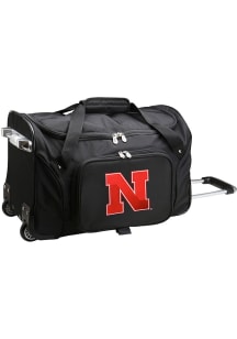 Nebraska Cornhuskers Black 22 Rolling Duffel Luggage