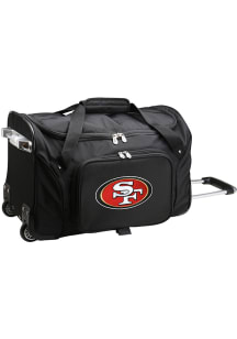 San Francisco 49ers Black 22 Rolling Duffel Luggage