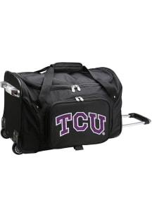 TCU Horned Frogs Black 22 Rolling Duffel Luggage