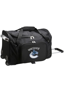 Vancouver Canucks Black 22 Rolling Duffel Luggage