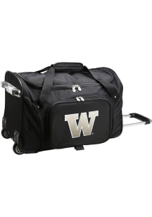 Washington Huskies Black 22 Rolling Duffel Luggage