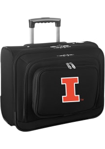 Overnighter Laptop Illinois Fighting Illini Luggage - Black