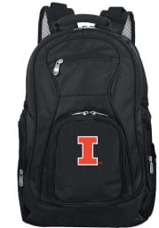 Illinois Fighting Illini Black 19 Laptop Backpack