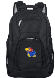 Kansas Jayhawks Black 19 Laptop Backpack