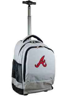 Mojo Atlanta Braves Grey Wheeled Premium Backpack