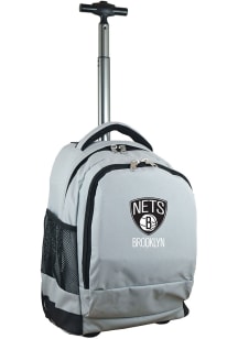 Mojo Brooklyn Nets Grey Wheeled Premium Backpack
