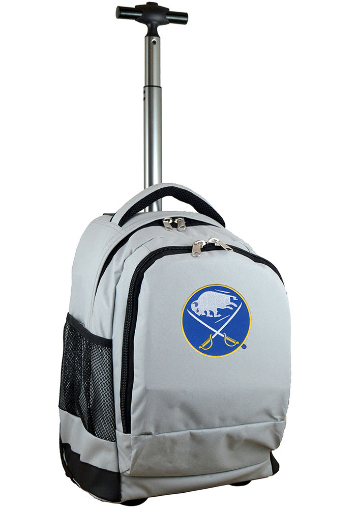 Buffalo Sabres Grey Wheeled Premium Backpack