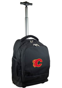 Mojo Calgary Flames Black Wheeled Premium Backpack