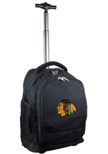 Mojo Chicago Blackhawks Black Wheeled Premium Backpack