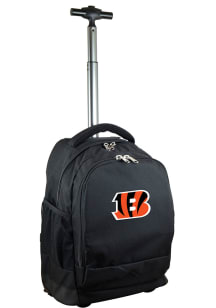 Mojo Cincinnati Bengals Black Wheeled Premium Backpack