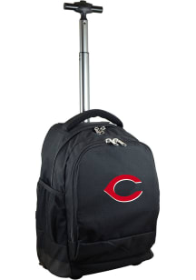 Mojo Cincinnati Reds Black Wheeled Premium Backpack