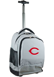 Mojo Cincinnati Reds Grey Wheeled Premium Backpack