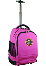 Denver Nuggets Pink Wheeled Premium Backpack