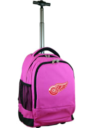 Detroit Red Wings Pink Wheeled Premium Backpack