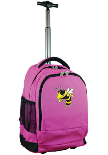 Mojo GA Tech Yellow Jackets Pink Wheeled Premium Backpack
