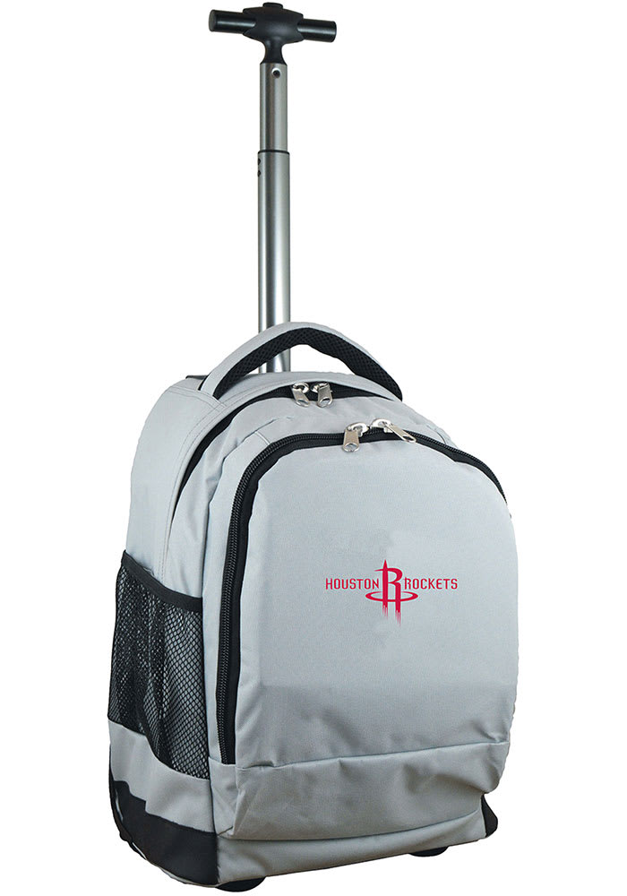 Houston Rockets Grey Wheeled Premium Backpack