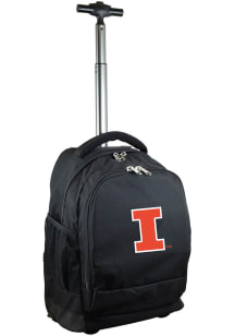 Mojo Illinois Fighting Illini Black Wheeled Premium Backpack