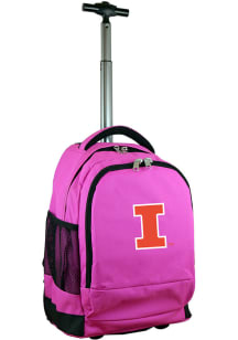 Mojo Illinois Fighting Illini Pink Wheeled Premium Backpack