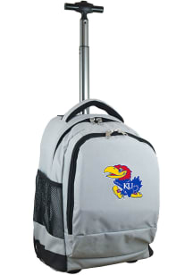 Mojo Kansas Jayhawks Grey Wheeled Premium Backpack