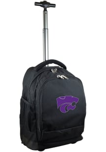 K-State Wildcats Black Wheeled Premium Backpack