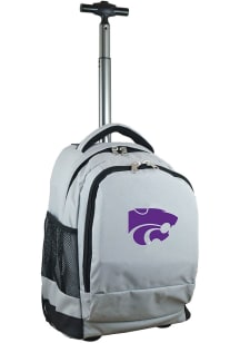 K-State Wildcats Grey Wheeled Premium Backpack