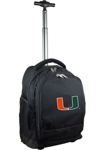 Mojo Miami Hurricanes Black Wheeled Premium Backpack