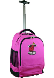 Miami Heat Pink Wheeled Premium Backpack