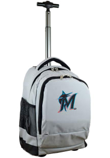 Mojo Miami Marlins Grey Wheeled Premium Backpack