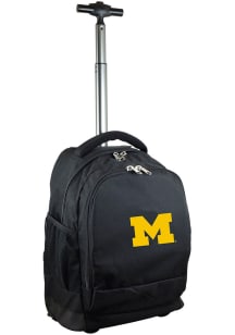 Mojo Michigan Wolverines Black Wheeled Premium Backpack