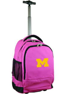 Mojo Michigan Wolverines Pink Wheeled Premium Backpack